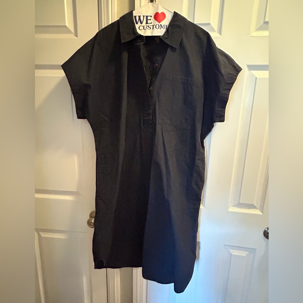 GAP navy chino shirt dress